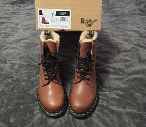Dr. Martens Chestnut Leather Boots with Black Laces